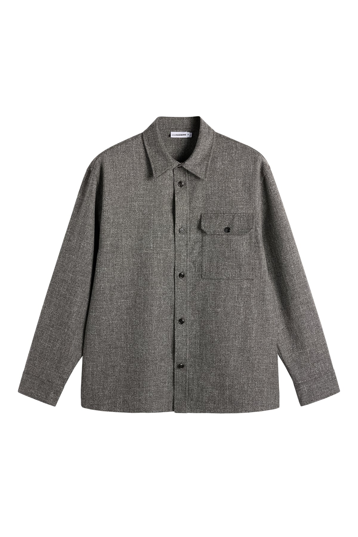 Coen Mouline Structure Shirt in Black by J.Lindeberg