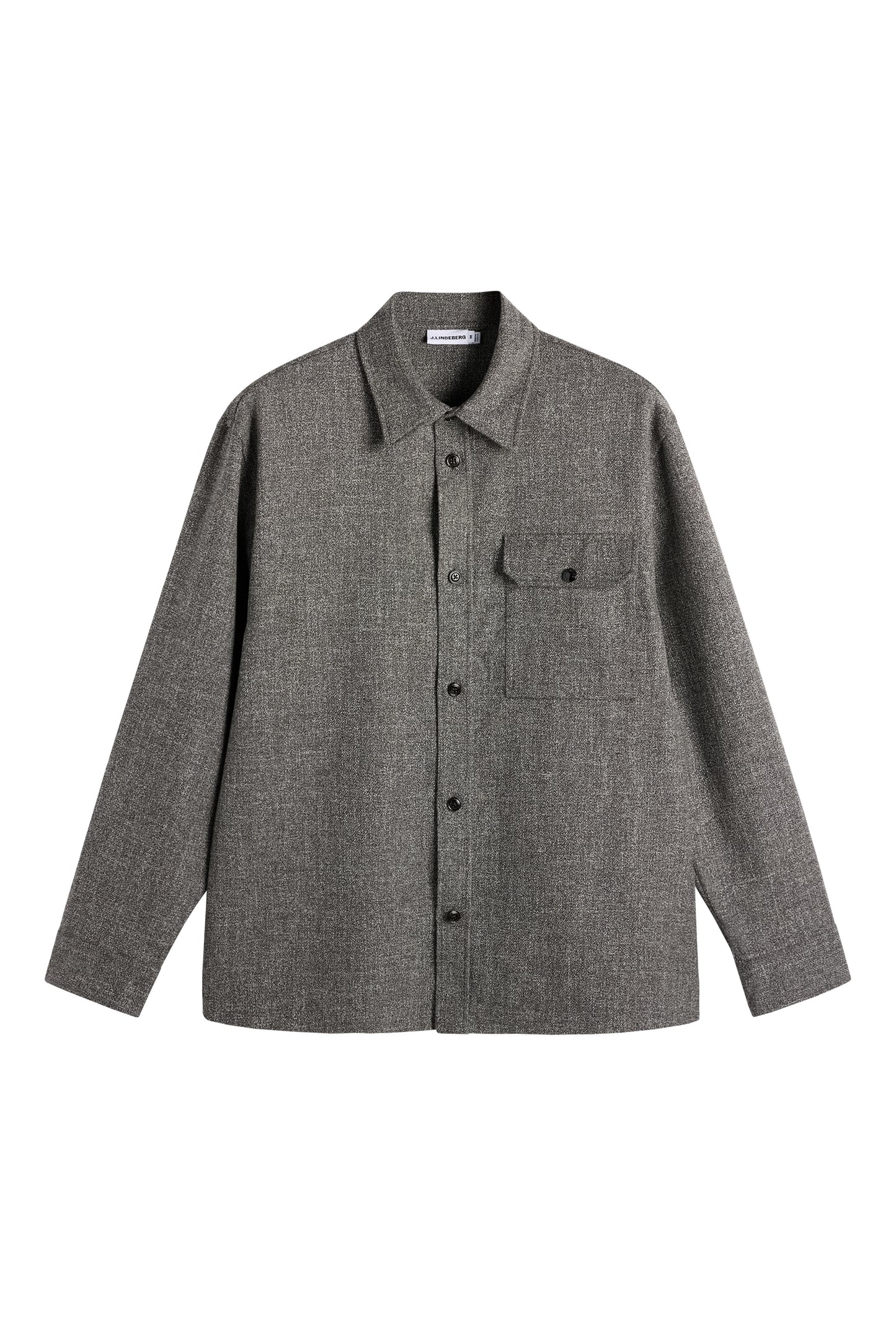 Coen Mouline Structure Shirt in Black by J.Lindeberg