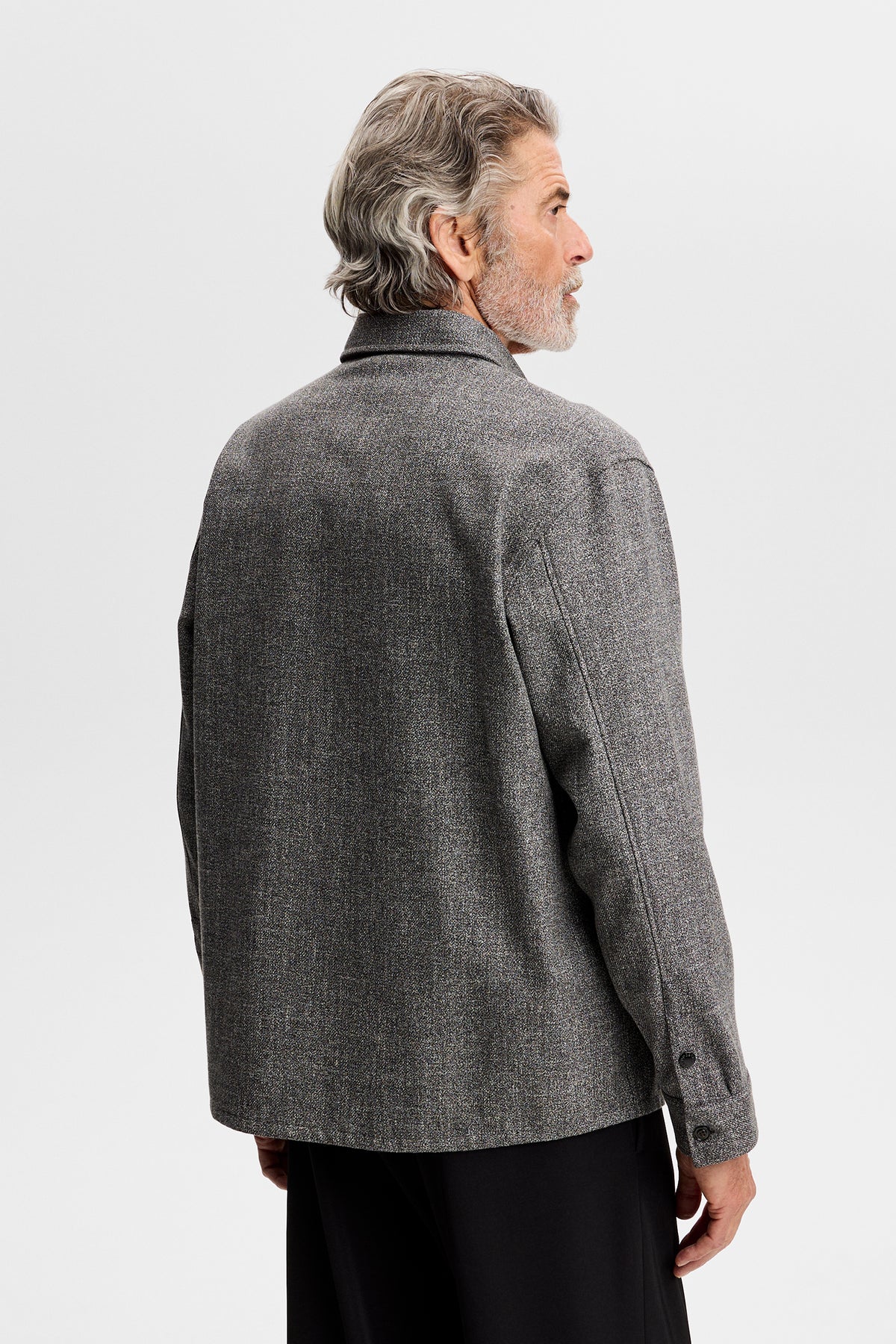 Coen Mouline Structure Shirt in Black by J.Lindeberg