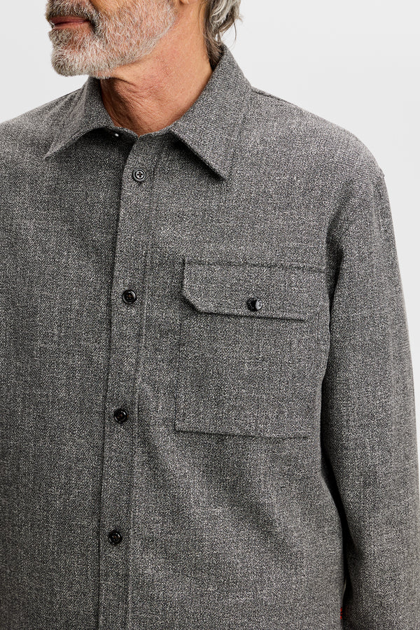 Coen Mouline Structure Shirt / Black