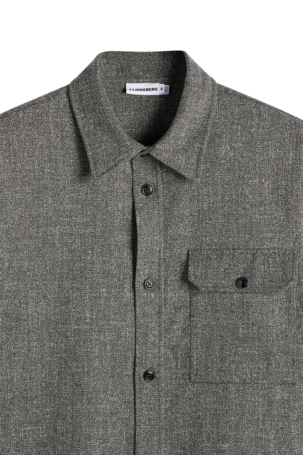 Coen Mouline Structure Shirt in Black by J.Lindeberg
