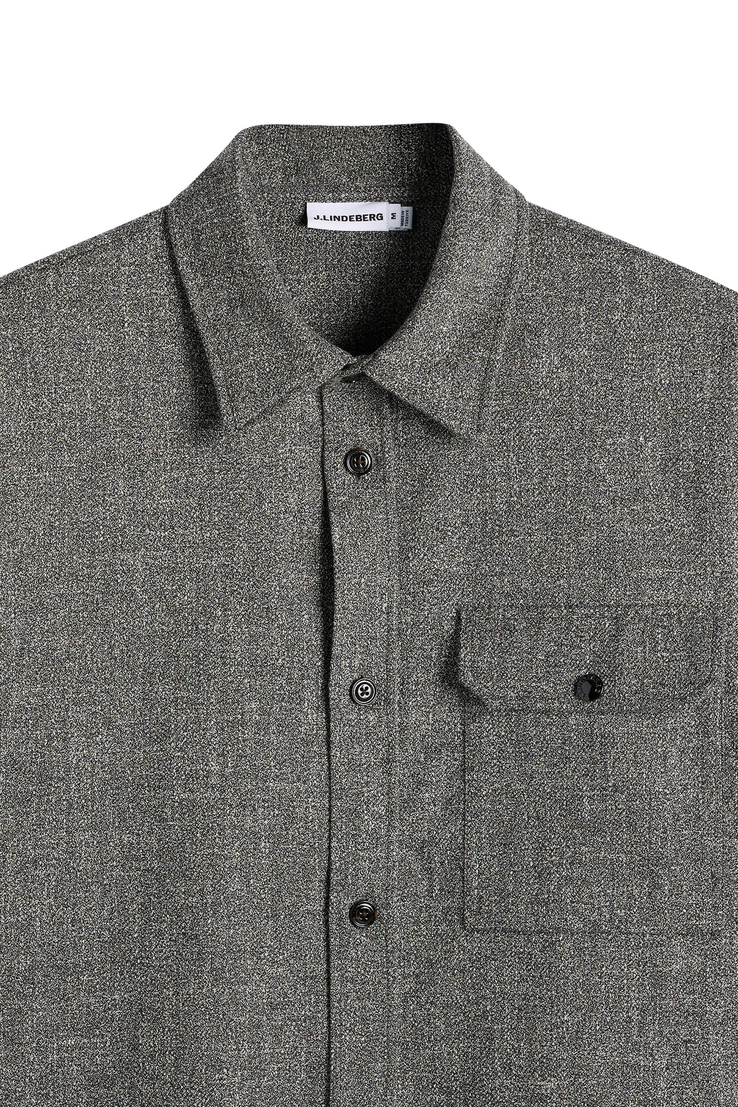 Coen Mouline Structure Shirt in Black by J.Lindeberg
