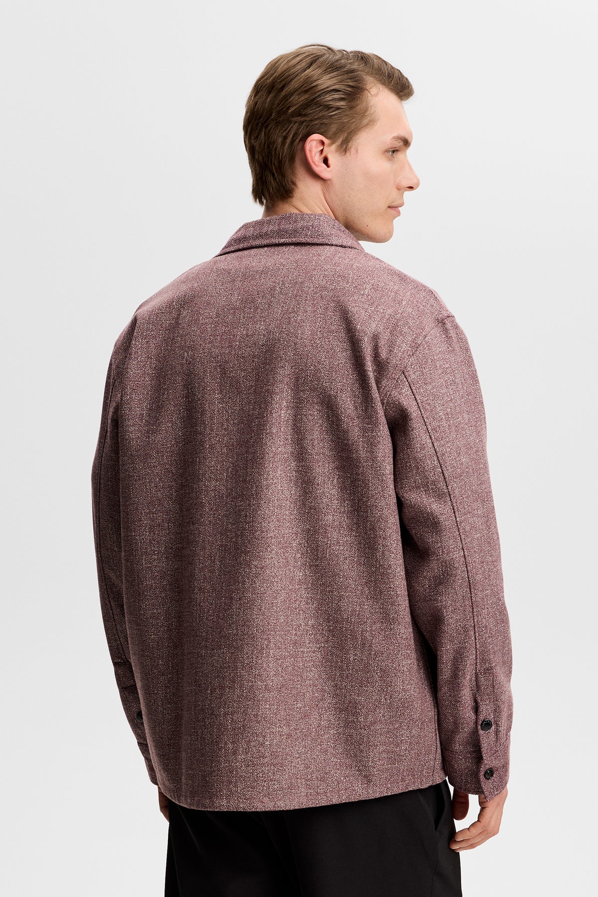 Coen Mouline Structure Shirt in Winetasting by J.Lindeberg
