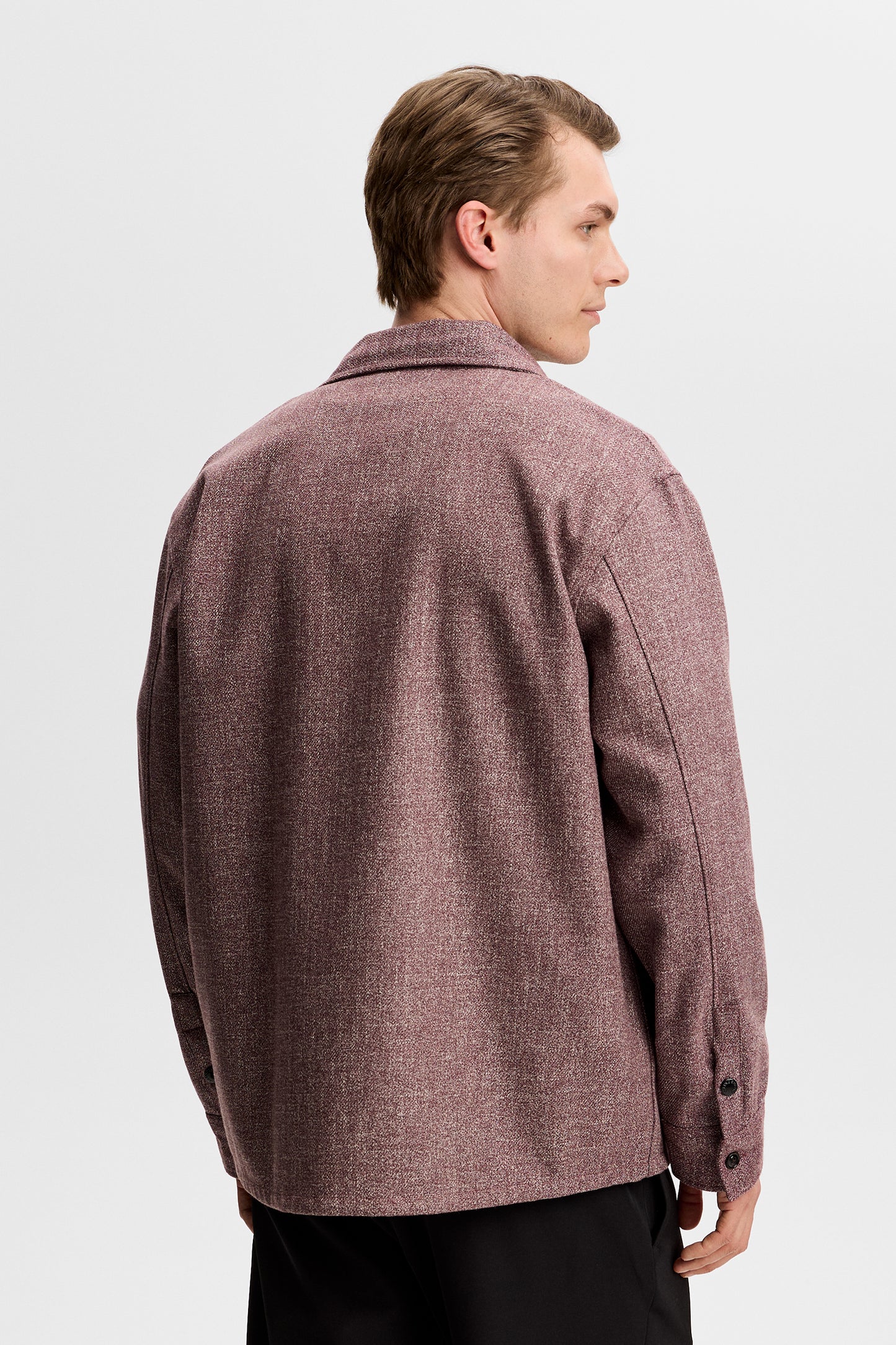 Coen Mouline Structure Shirt in Winetasting by J.Lindeberg