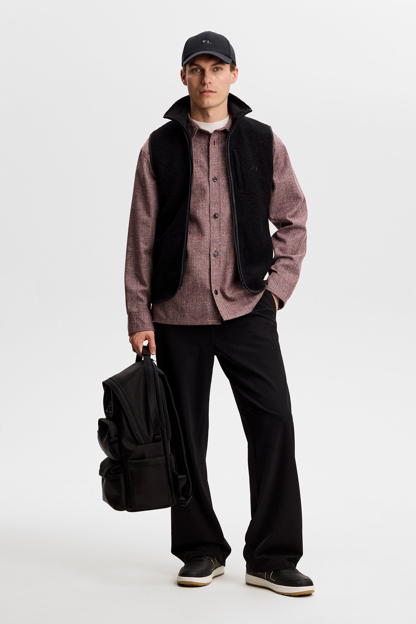 Coen Mouline Structure Shirt in Winetasting by J.Lindeberg