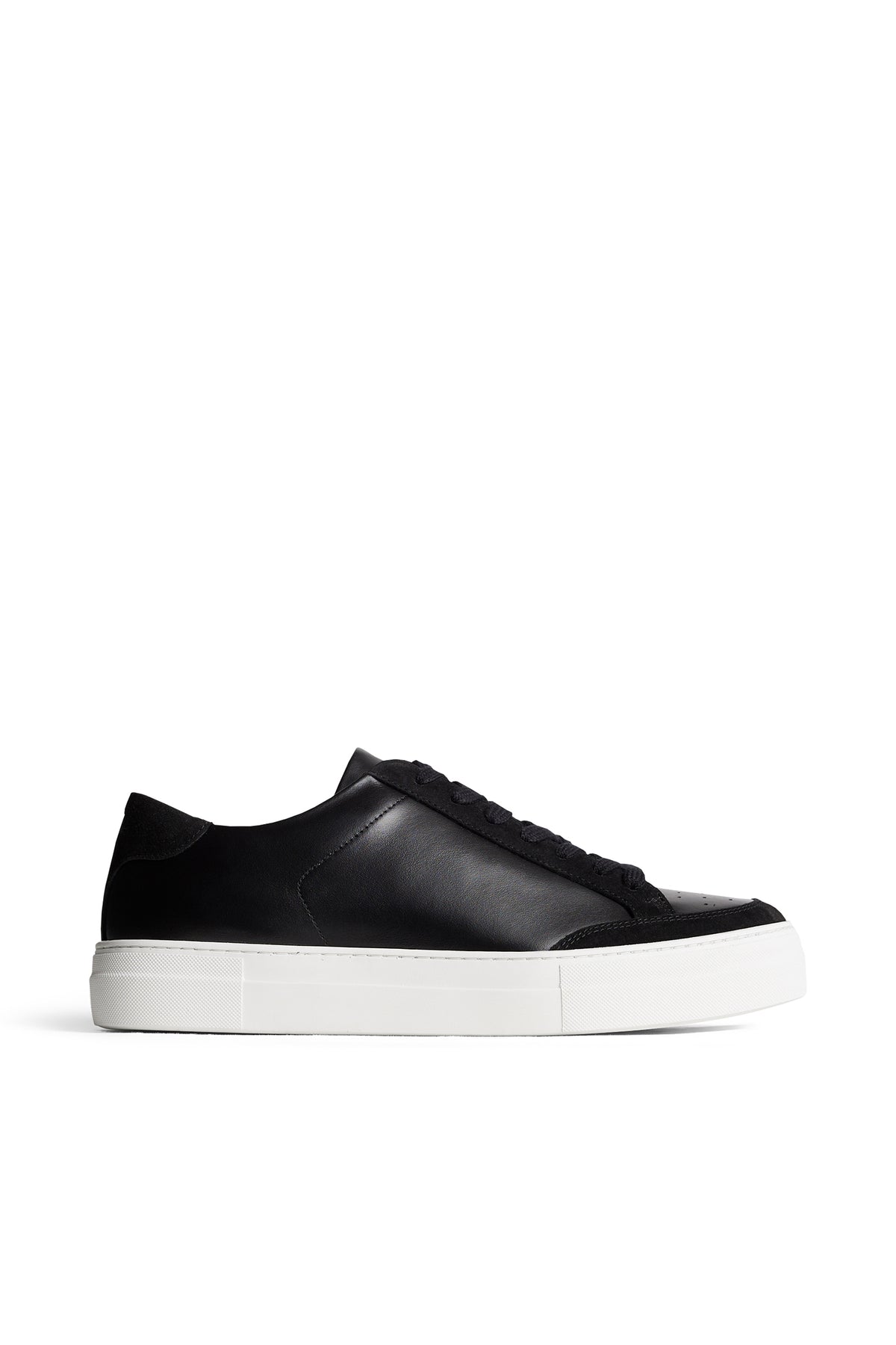 Art Signature Leather Sneaker in Black by J.Lindeberg
