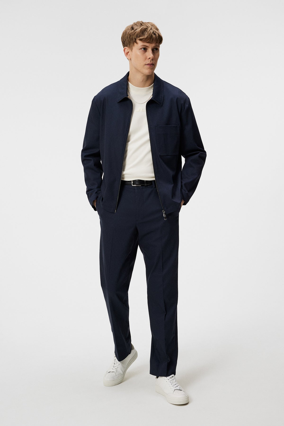 Lois Cotton Twill Pant in JL Navy by J.Lindeberg