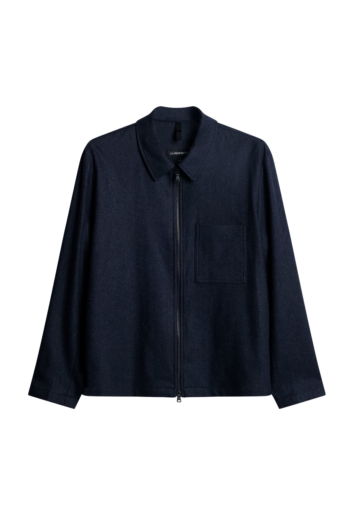 Julius Cash Flannel Overshirt in JL Navy by J.Lindeberg