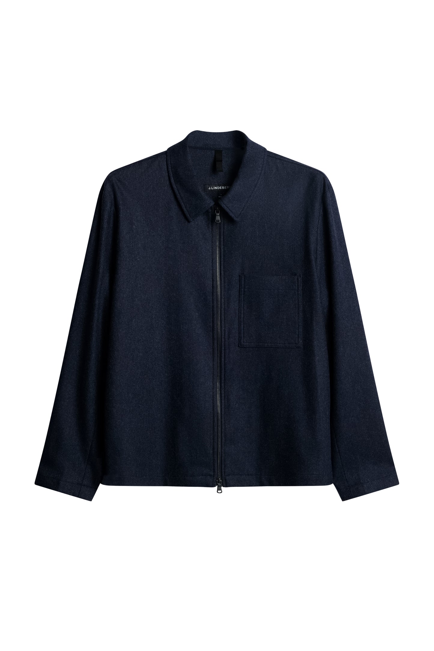 Julius Cash Flannel Overshirt in JL Navy by J.Lindeberg