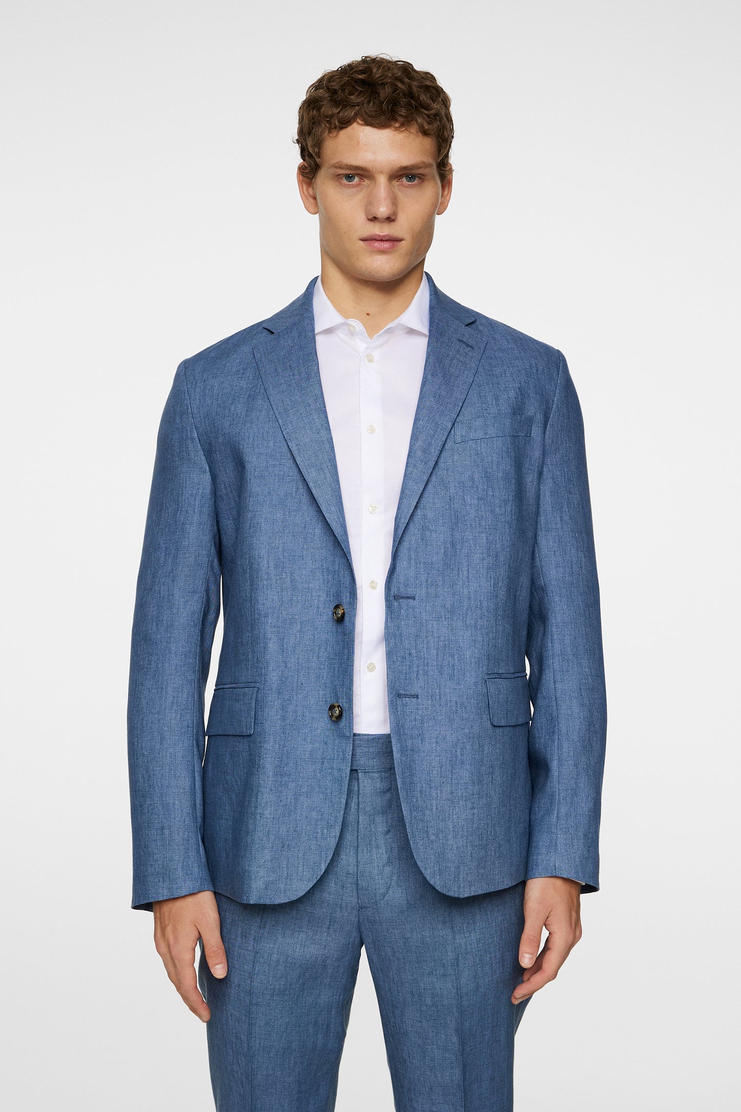 Elton U Super Linen Blazer in Rain Washed by J.Lindeberg