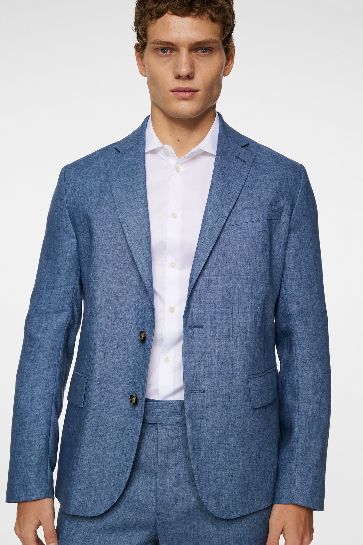 Elton U Super Linen Blazer in Rain Washed by J.Lindeberg