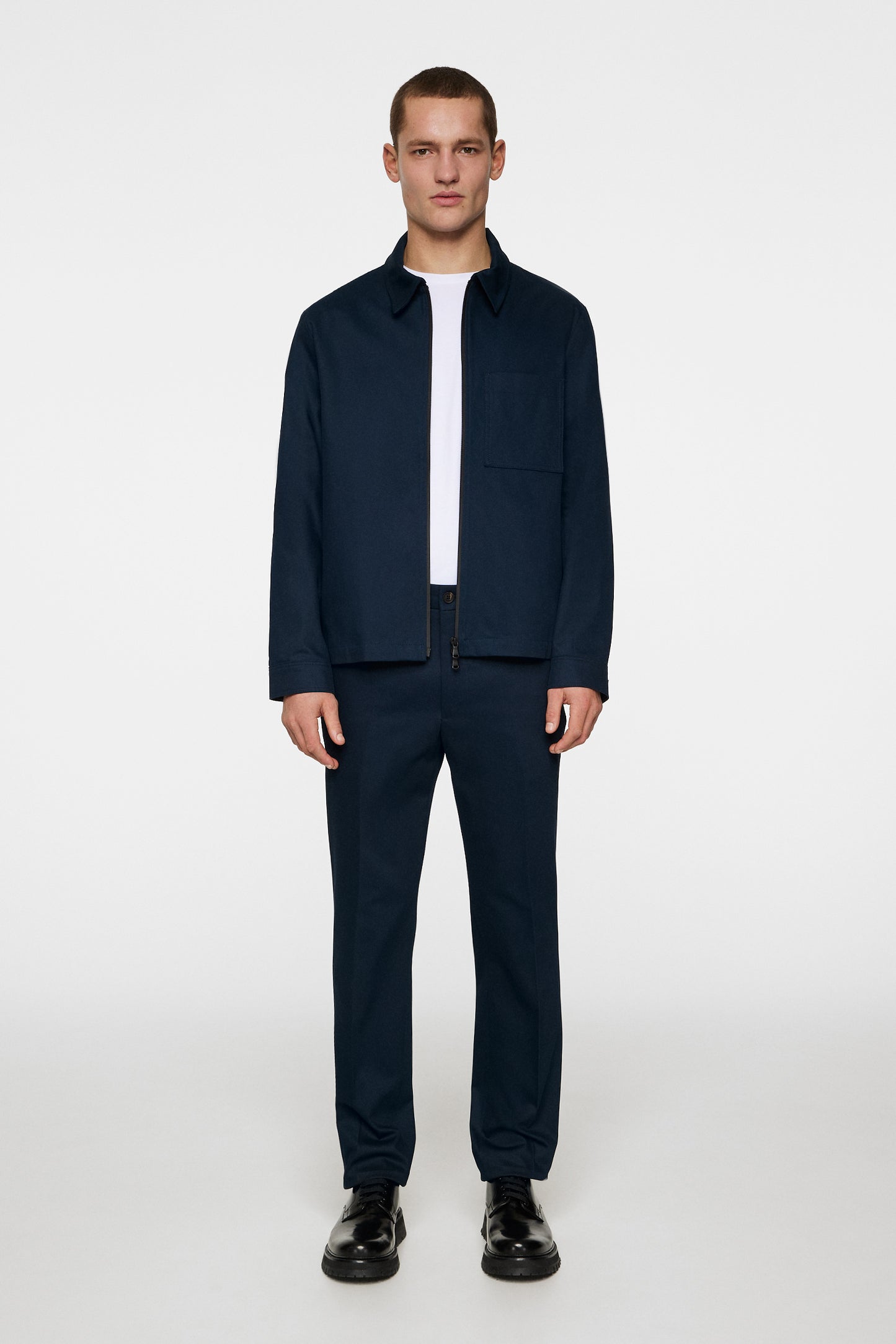 Julius Cotton Twill Overshirt in JL Navy by J.Lindeberg