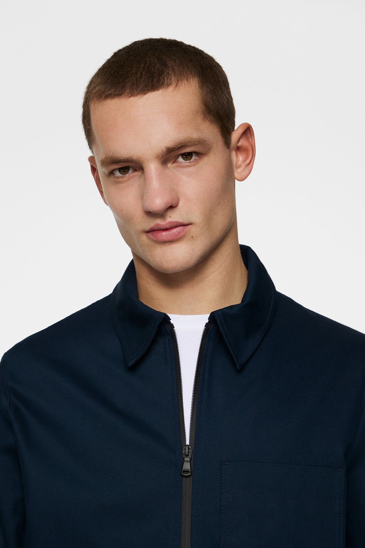 Julius Cotton Twill Overshirt in JL Navy by J.Lindeberg