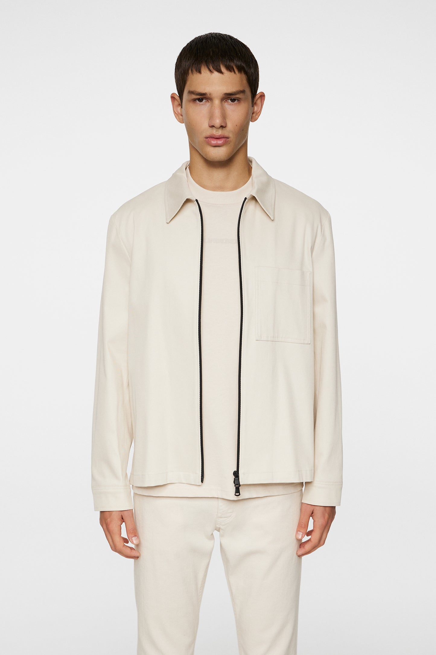 Julius Cotton Twill Overshirt in Moonbeam by J.Lindeberg