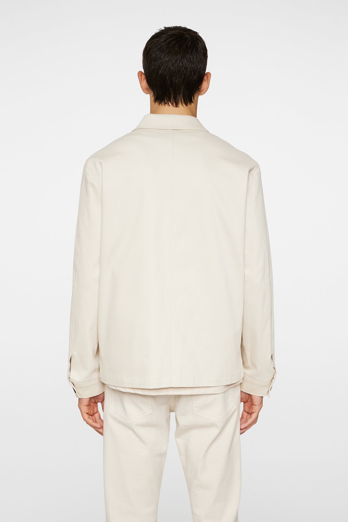 Julius Cotton Twill Overshirt in Moonbeam by J.Lindeberg