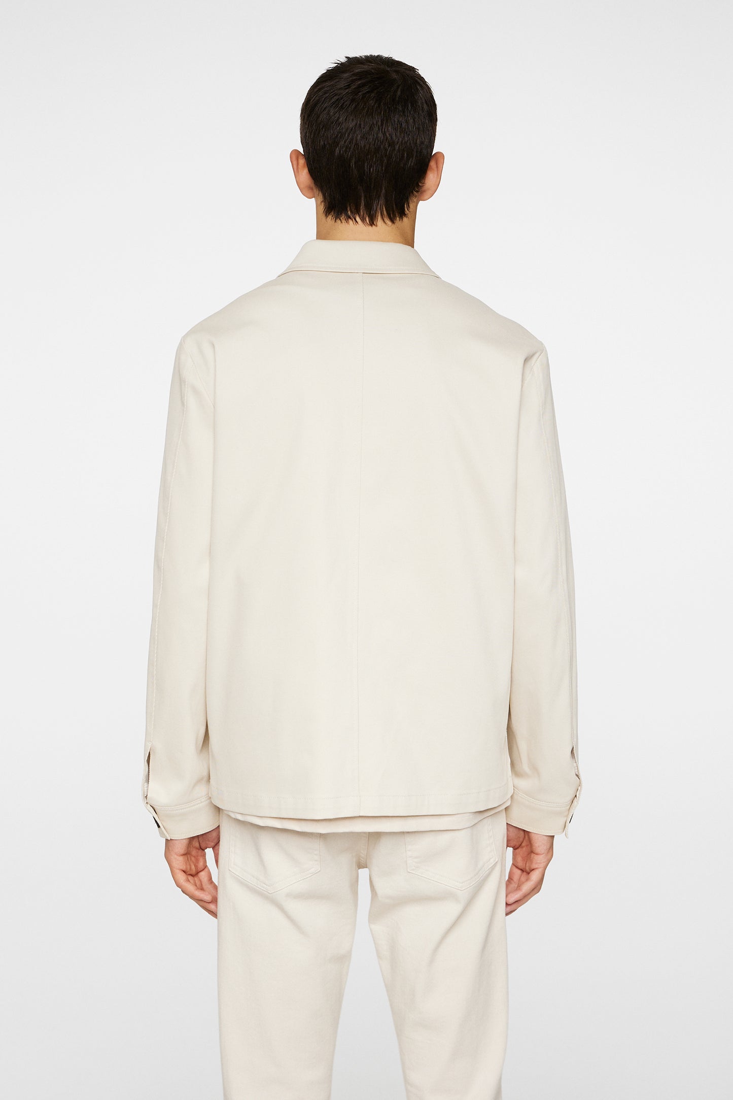 Julius Cotton Twill Overshirt in Moonbeam by J.Lindeberg