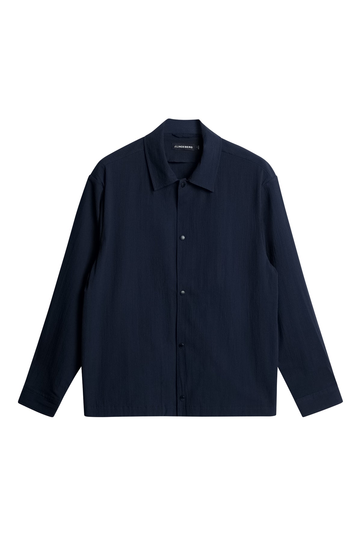 Celian Seersucker Overshirt in JL Navy by J.Lindeberg
