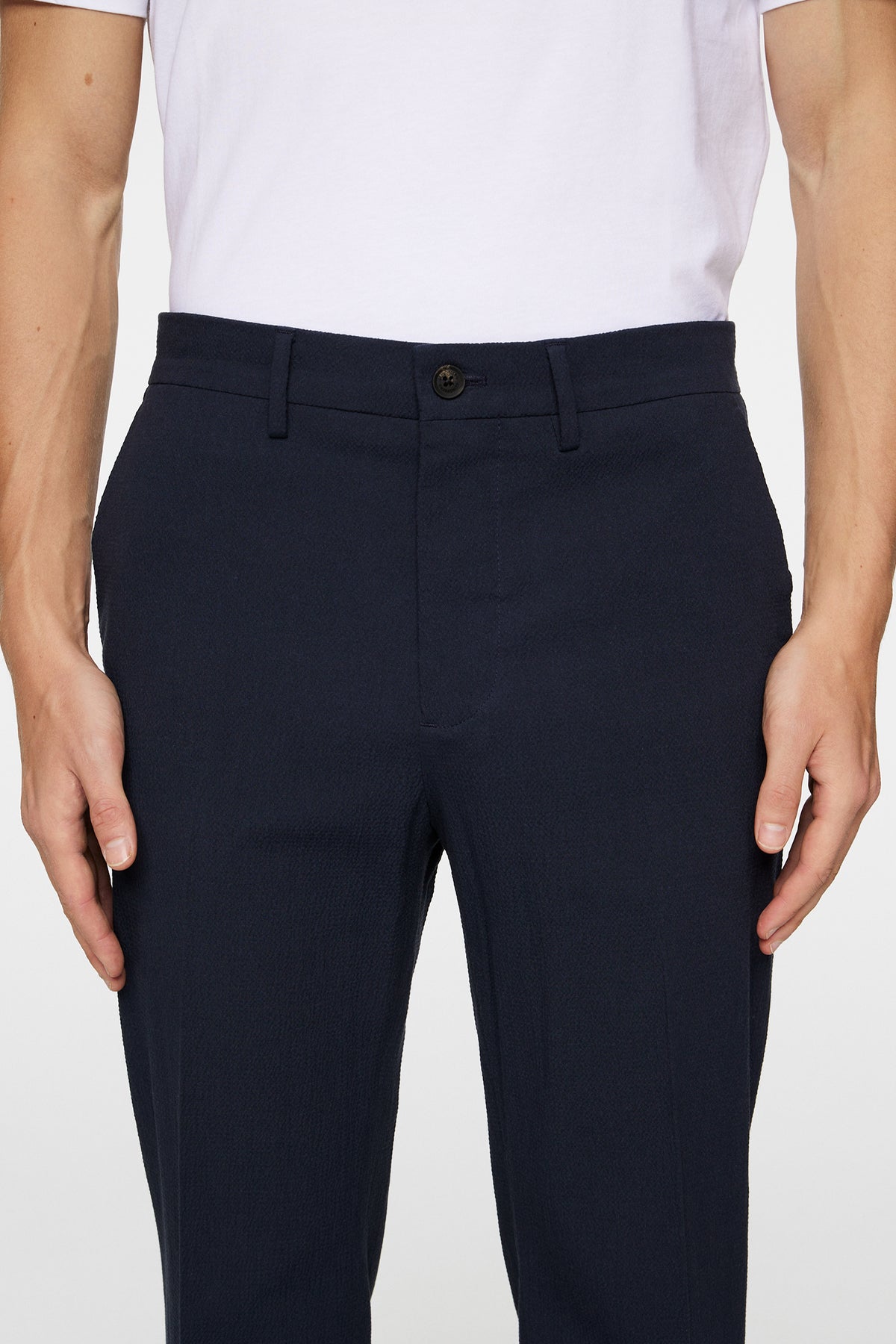 Dropper Seersucker Pants in JL Navy by J.Lindeberg