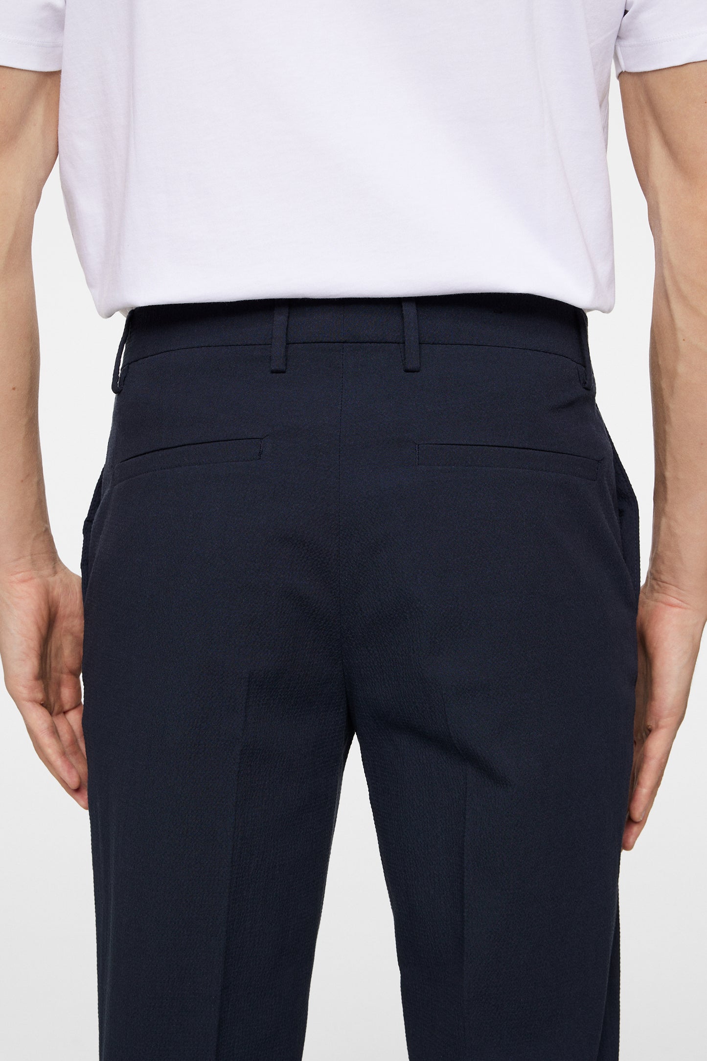 Dropper Seersucker Pants in JL Navy by J.Lindeberg