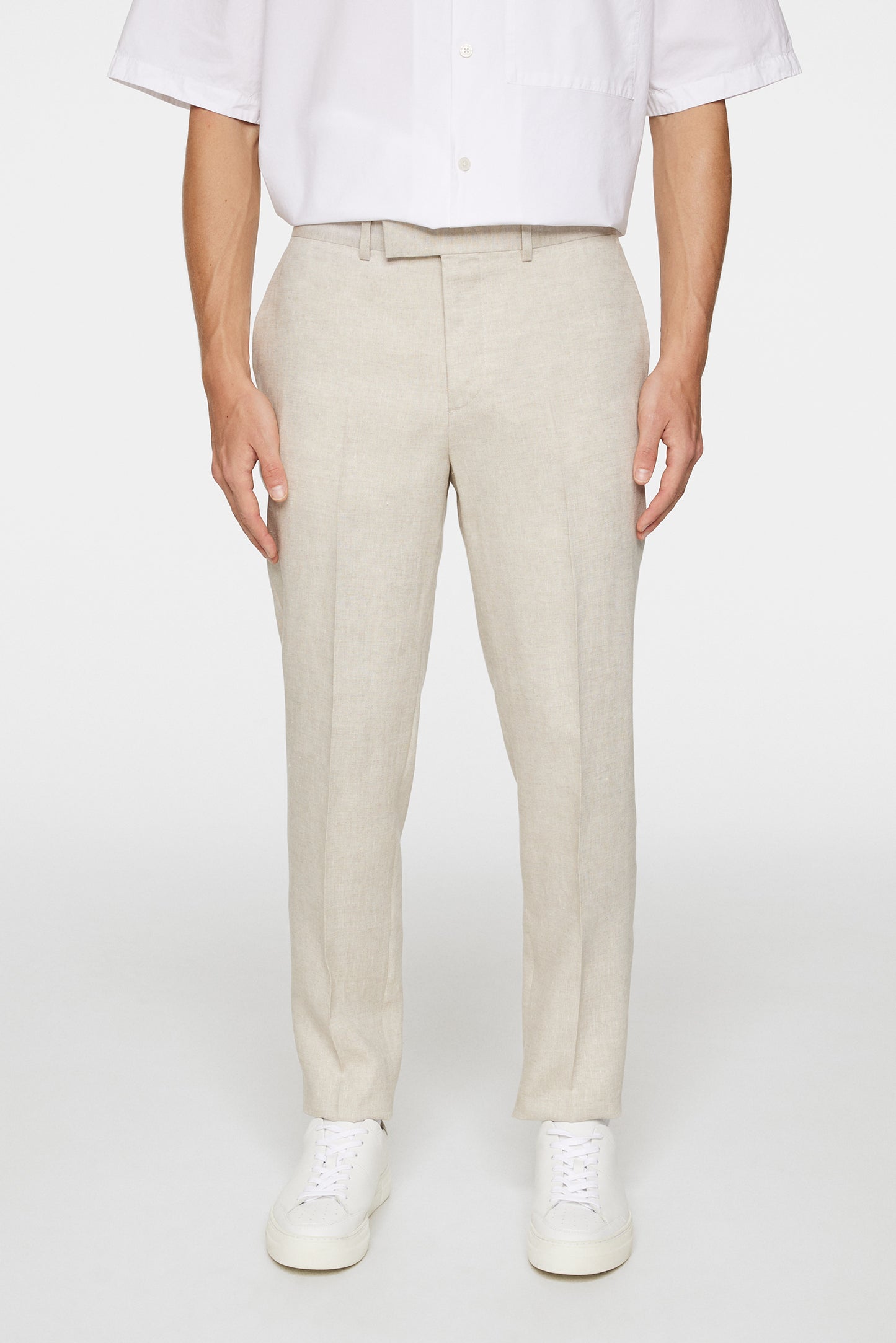Grant Super Linen Pants in Moonbeam by J.Lindeberg