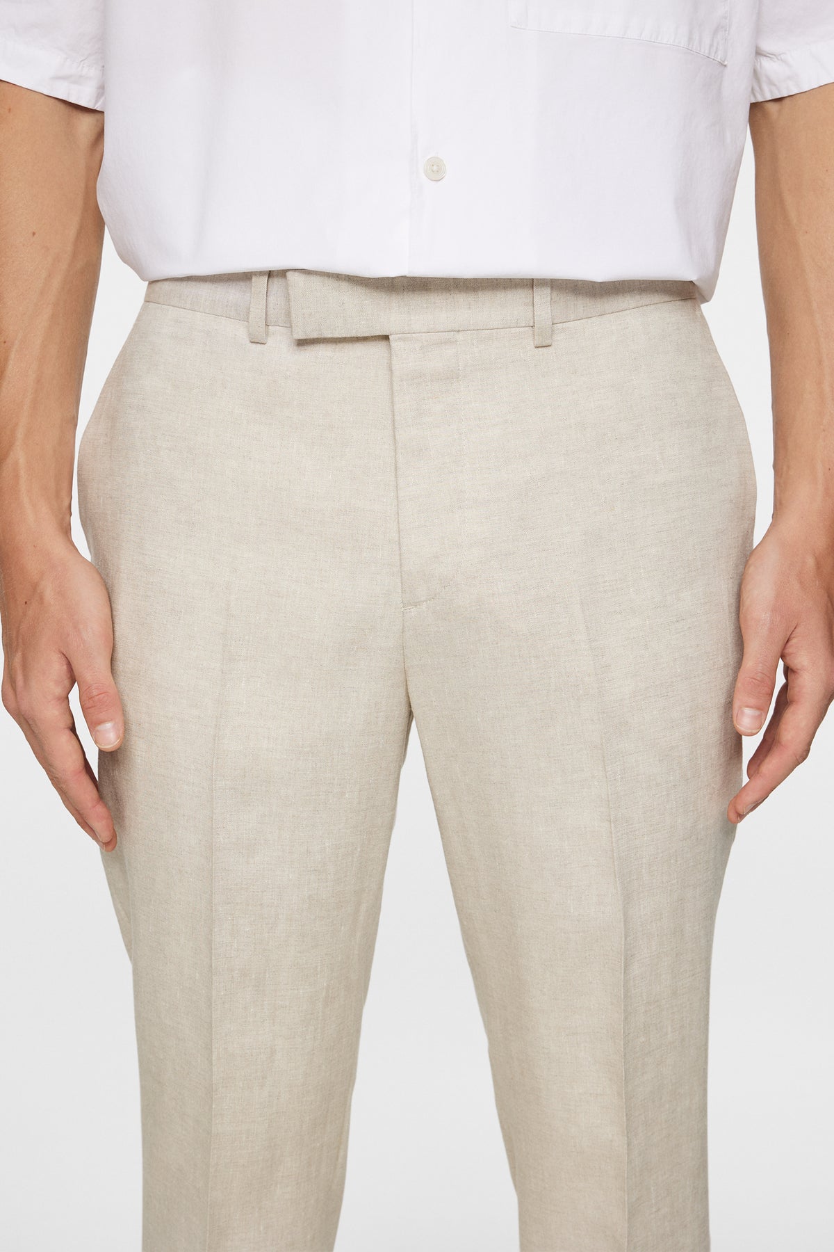 Grant Super Linen Pants in Moonbeam by J.Lindeberg