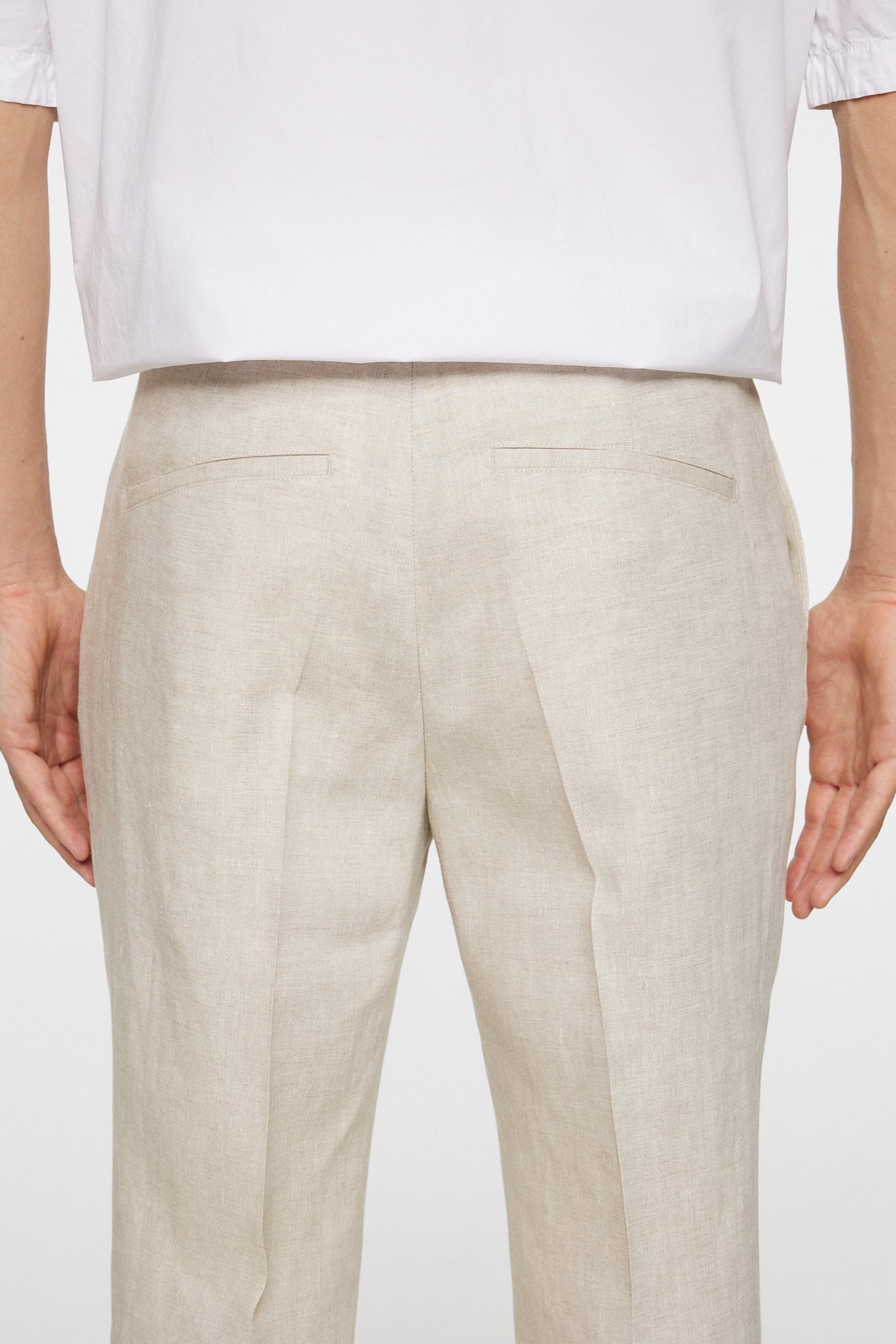 Grant Super Linen Pants in Moonbeam by J.Lindeberg