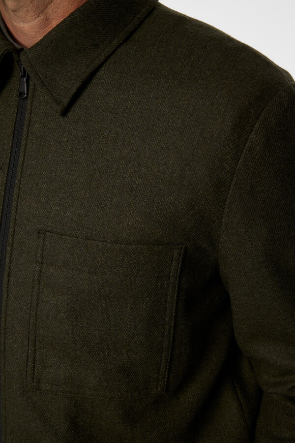 Julius Cash Flannel Overshirt / Forest Green