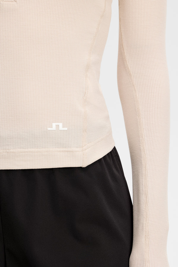 Sanna Rib Henley LS / Moonbeam