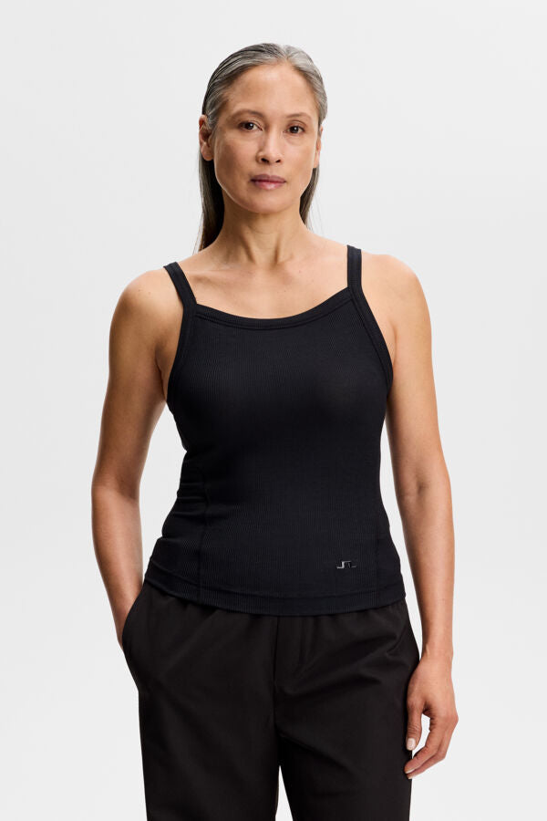 Meira Rib Tank Top / Black