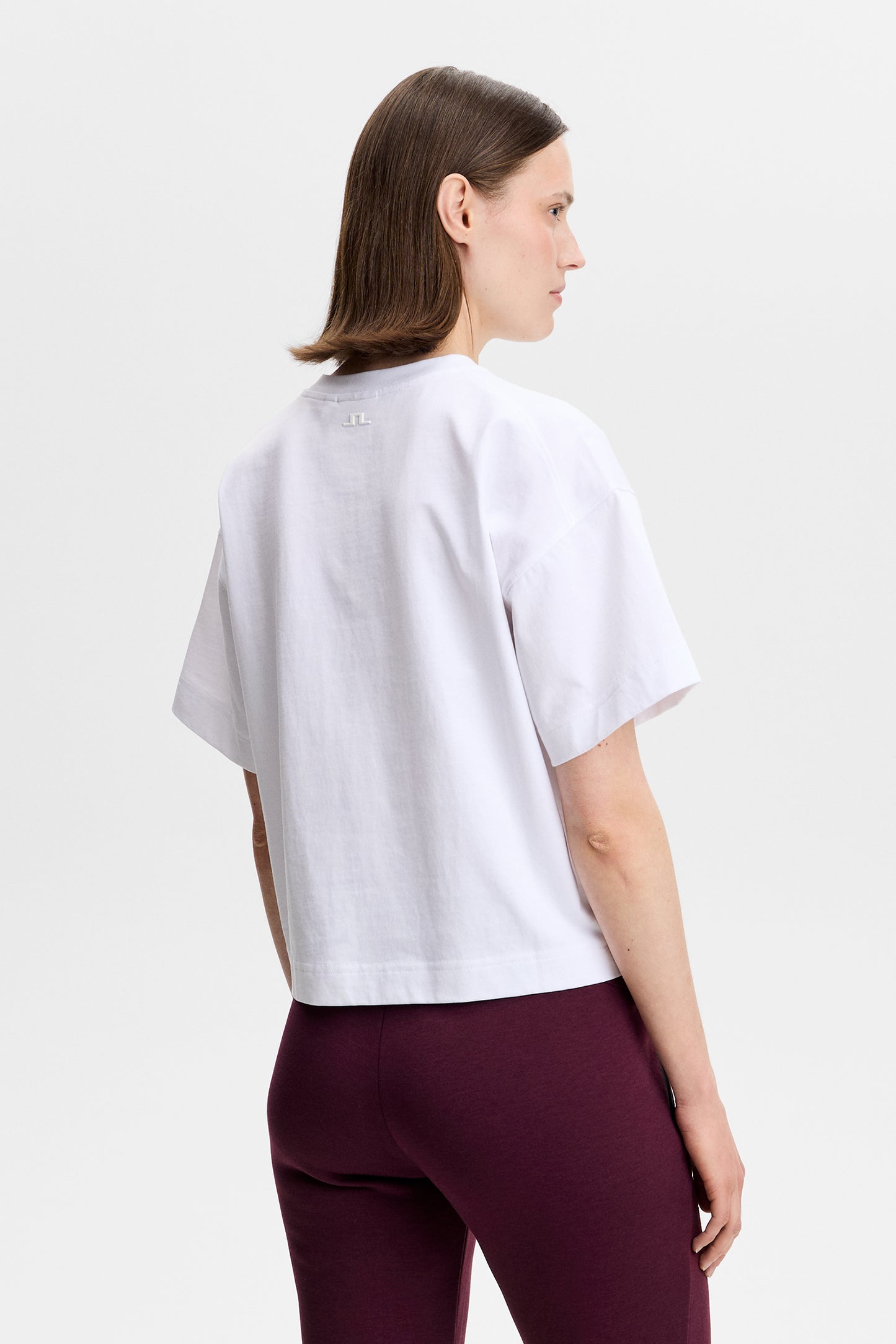 Lilja Boxy T-shirt in White by J.Lindeberg