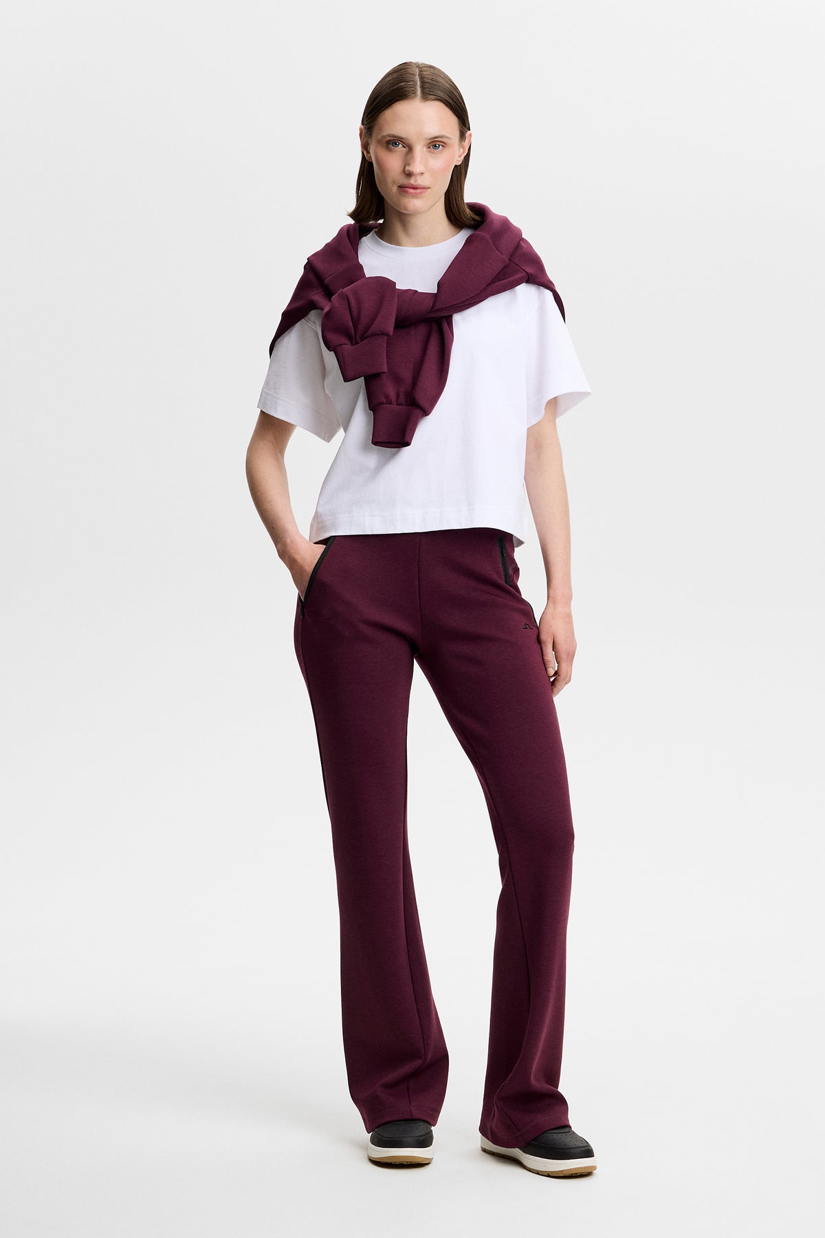 Lilja Boxy T-shirt in White by J.Lindeberg