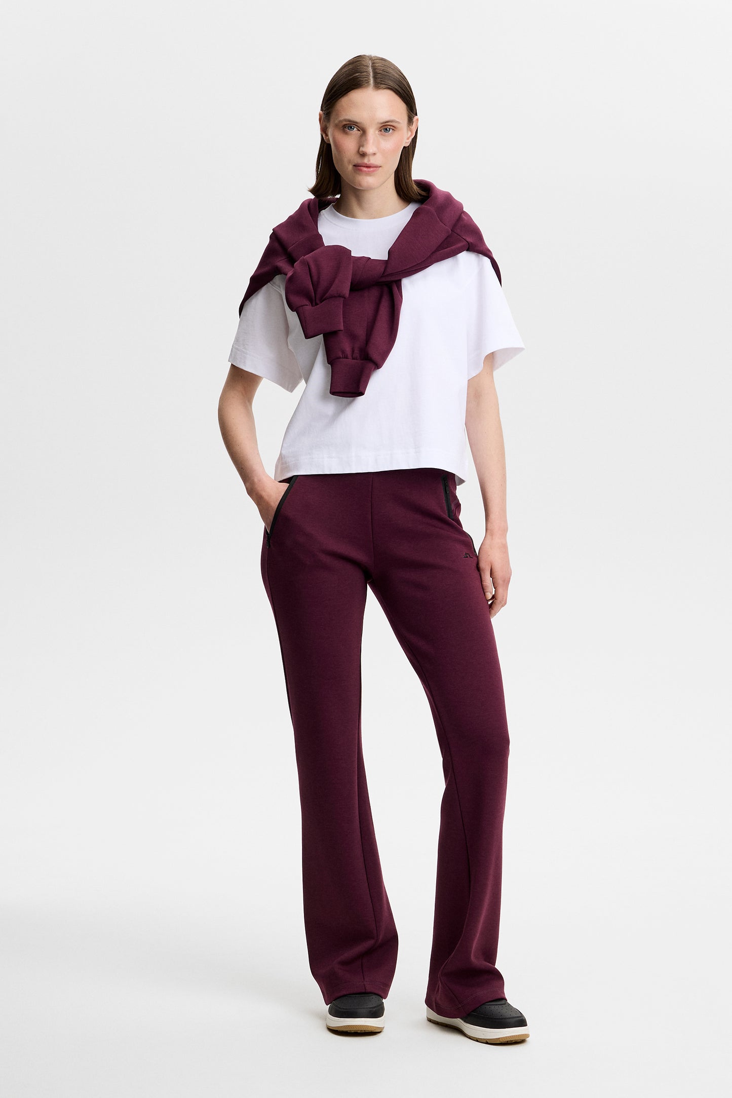 Lilja Boxy T-shirt in White by J.Lindeberg