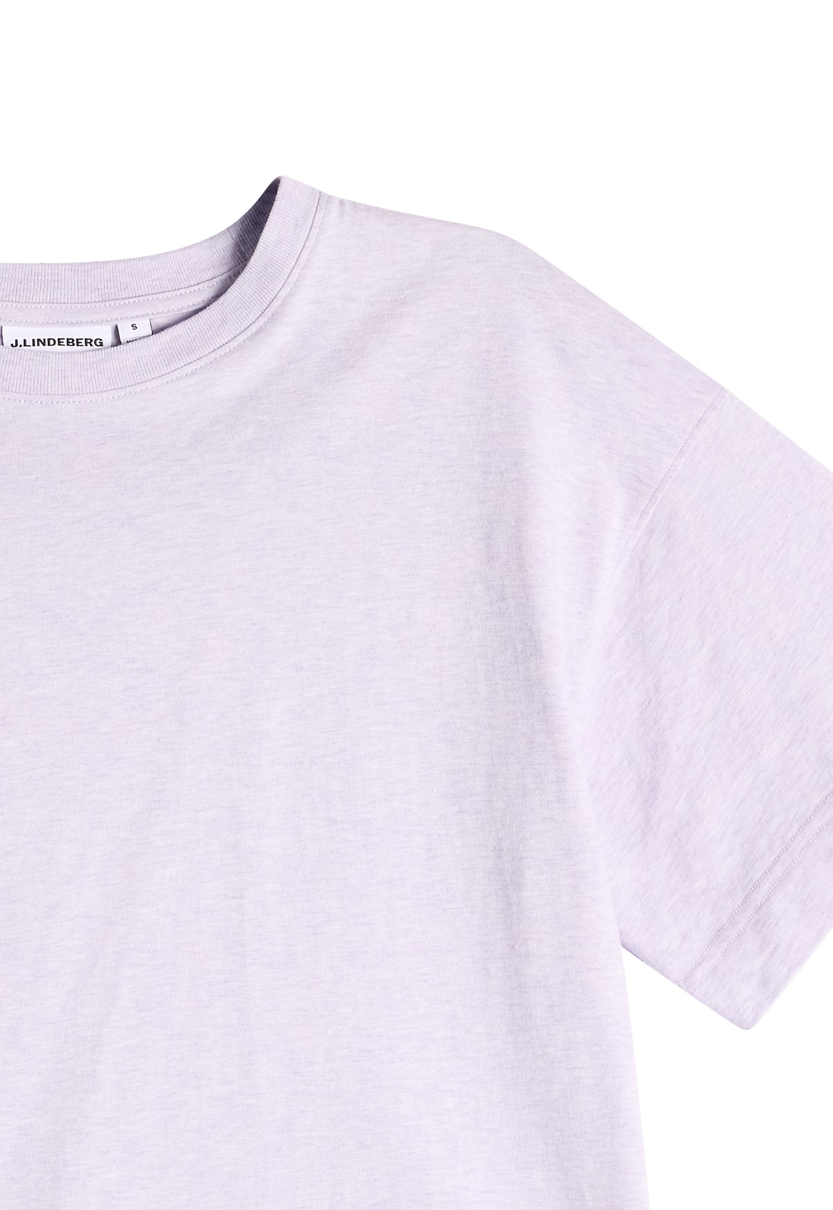 Lilja Boxy T-shirt in Purple Heather Melange by J.Lindeberg