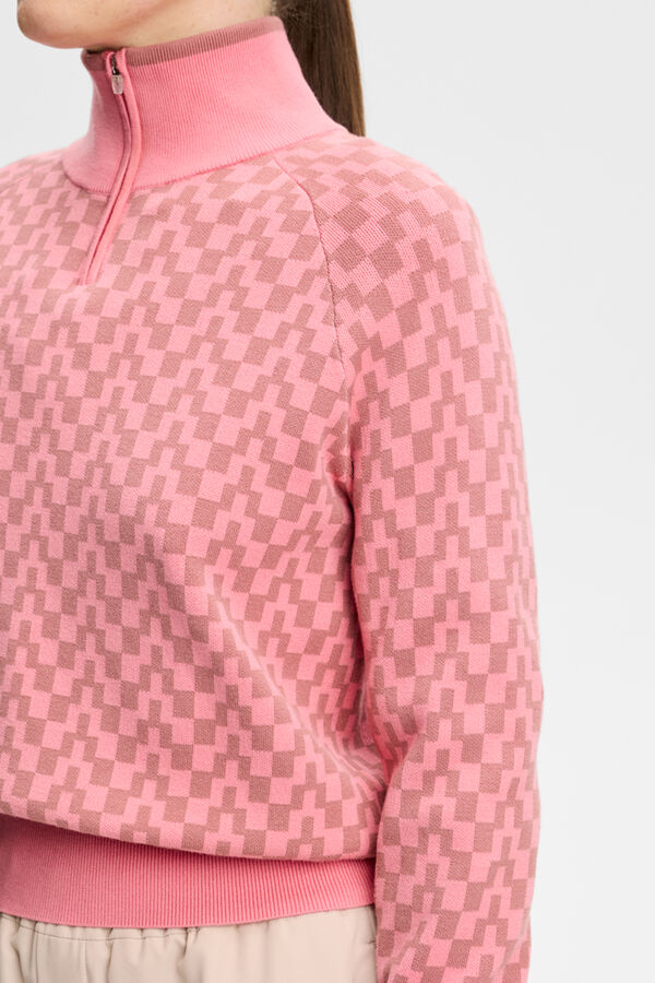 Kerla Knitted Zip Sweater / Bridge Stack Rose M