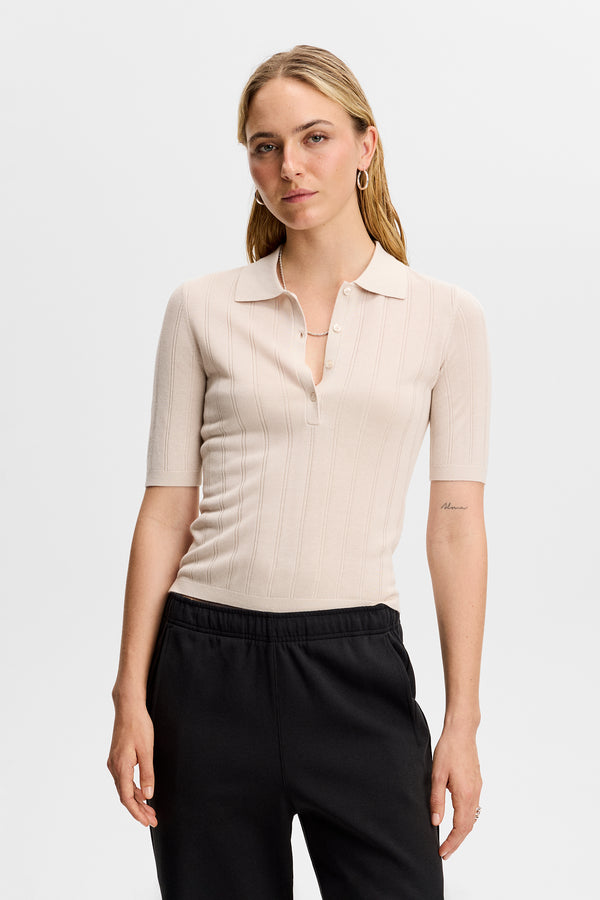 Vida Wide Rib Polo / Moonbeam