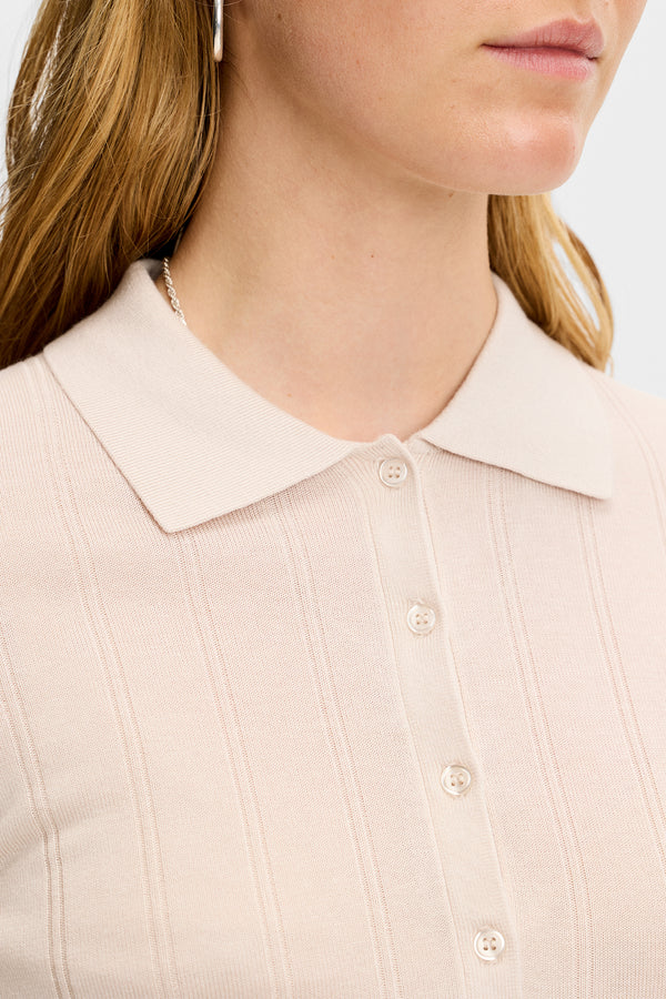 Vida Wide Rib Polo / Moonbeam