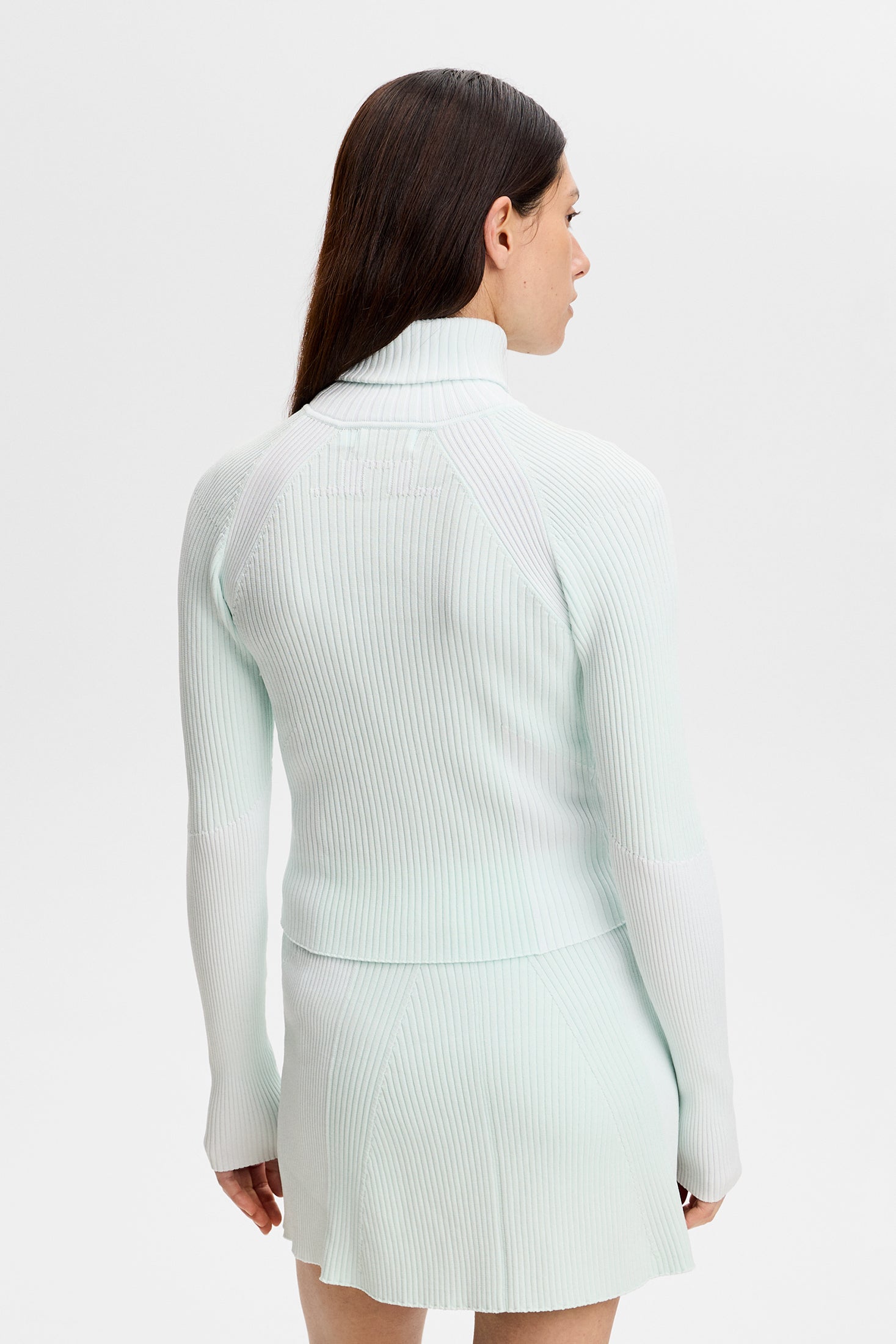 Terri Contrast Rib Zip Sweater / Sky Light – J.LINDEBERG
