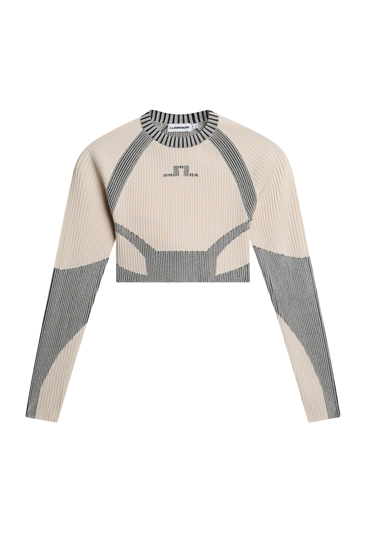 Torie Contrast Rib knit Top in Moonbeam by J.Lindeberg