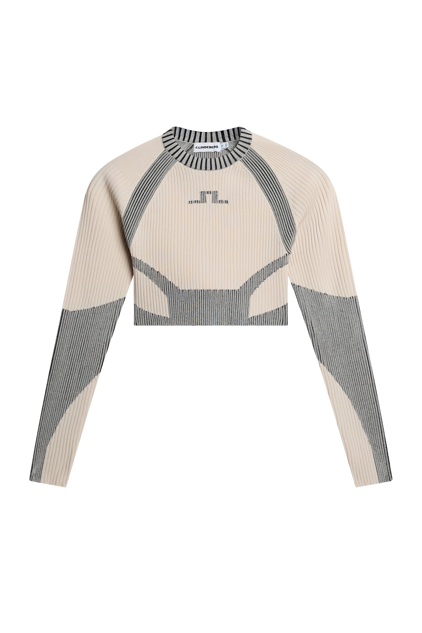 Torie Contrast Rib knit Top in Moonbeam by J.Lindeberg