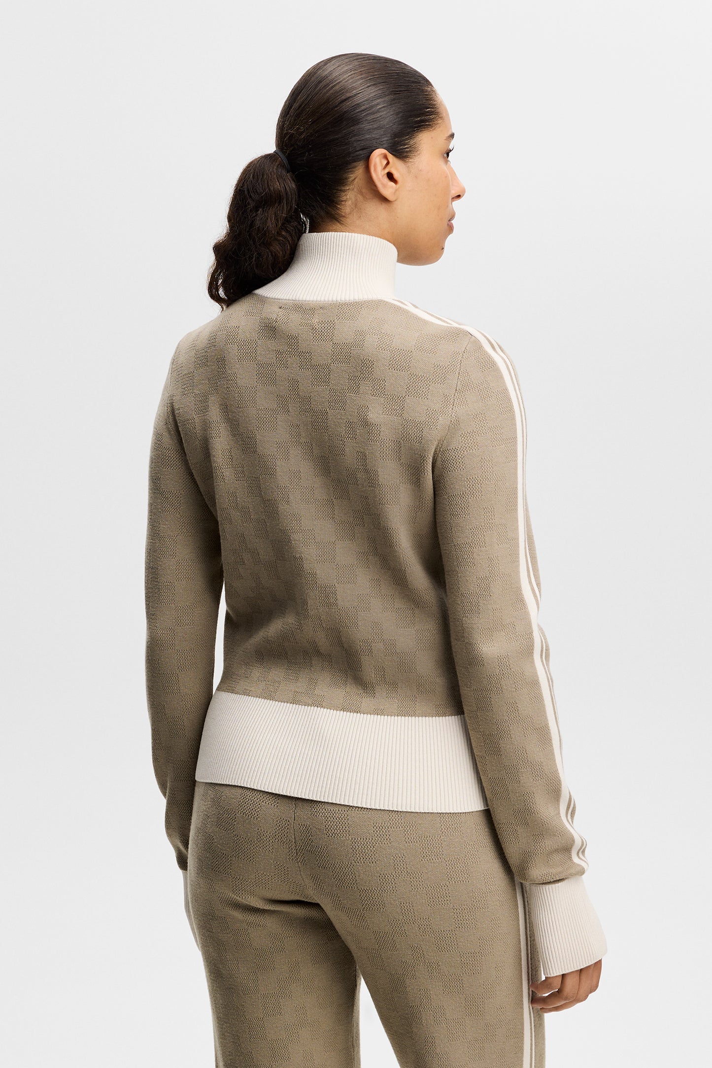 Kerla Knitted Full Zip Sweater in Brindle by J.Lindeberg