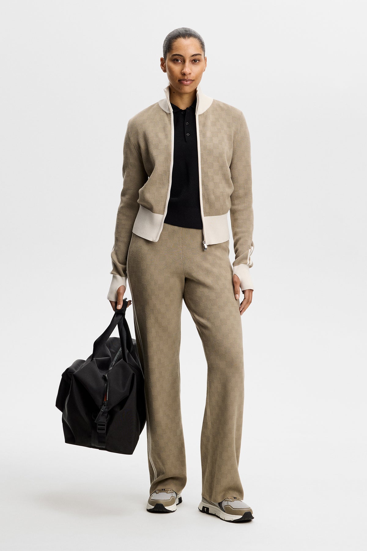 Kerla Knitted Full Zip Sweater in Brindle by J.Lindeberg