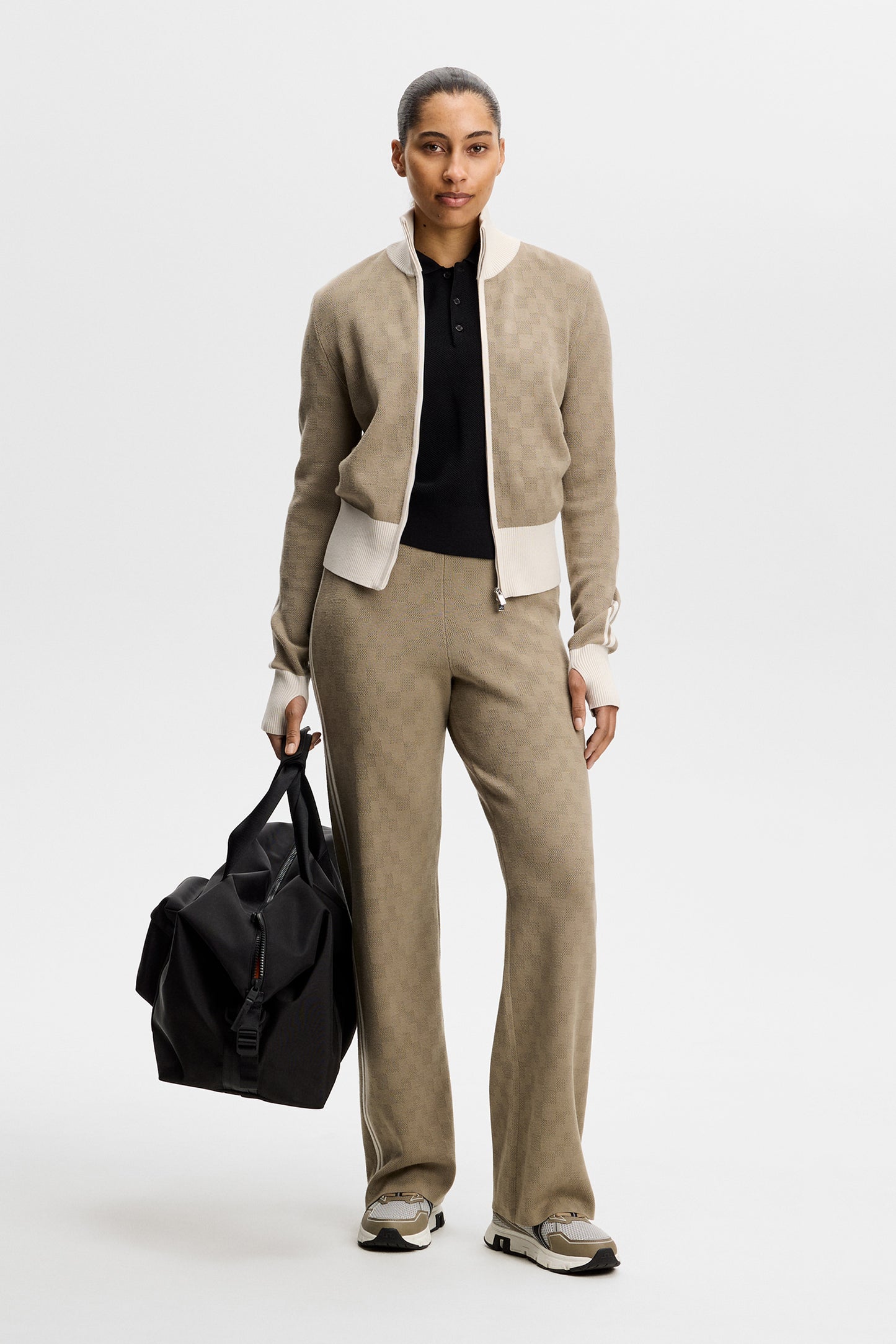 Kerla Knitted Full Zip Sweater in Brindle by J.Lindeberg