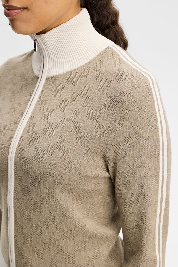 Kerla Knitted Full Zip Sweater / Brindle