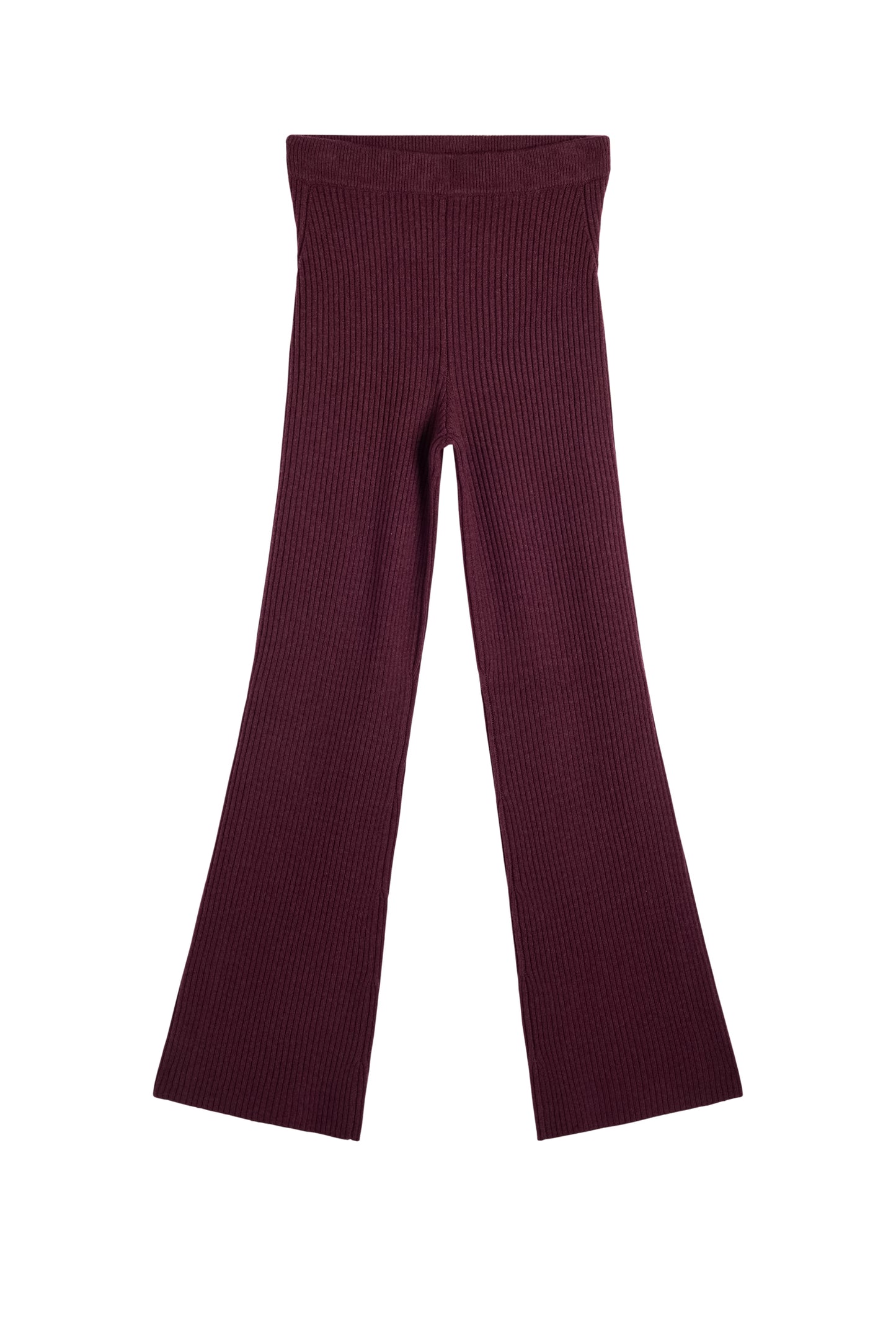 Veda Rib Knit Pants in Winetasting by J.Lindeberg