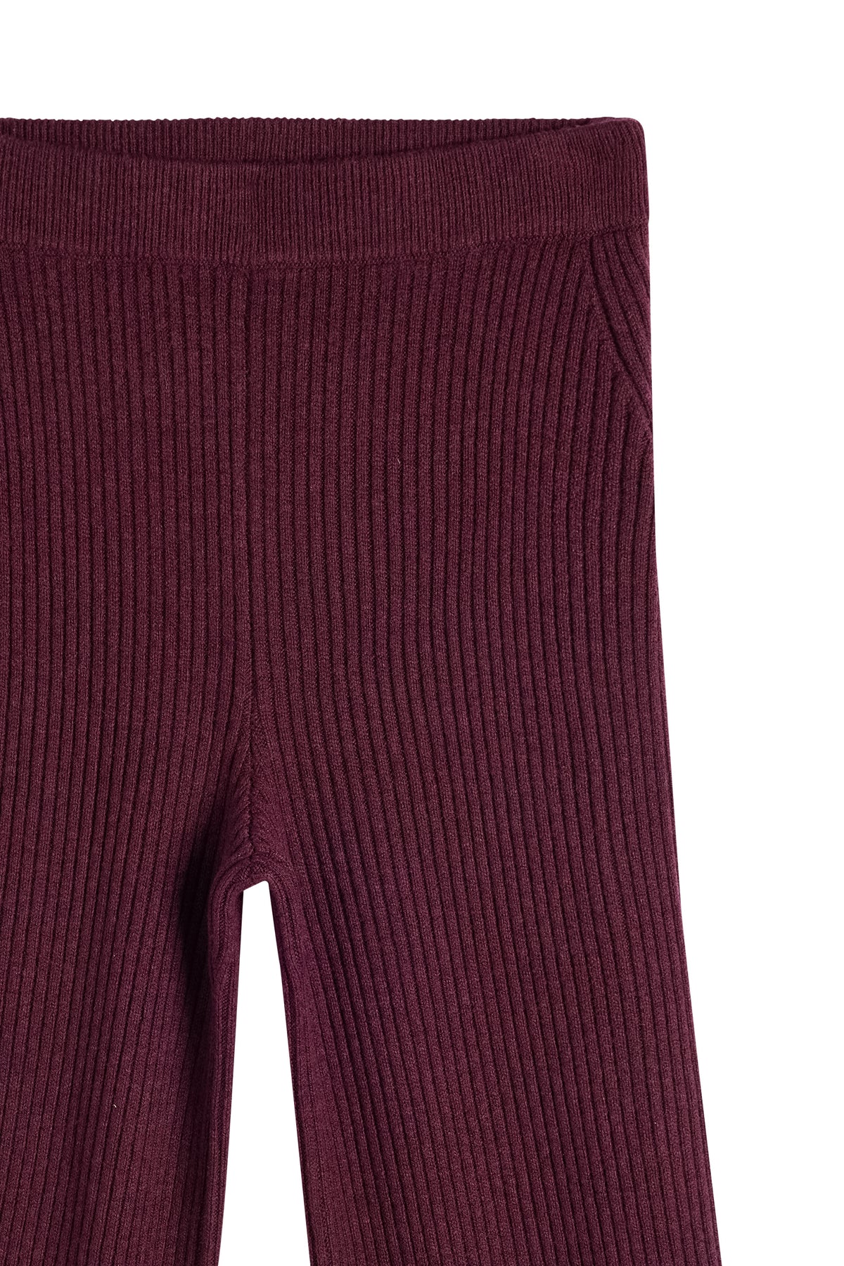 Veda Rib Knit Pants in Winetasting by J.Lindeberg