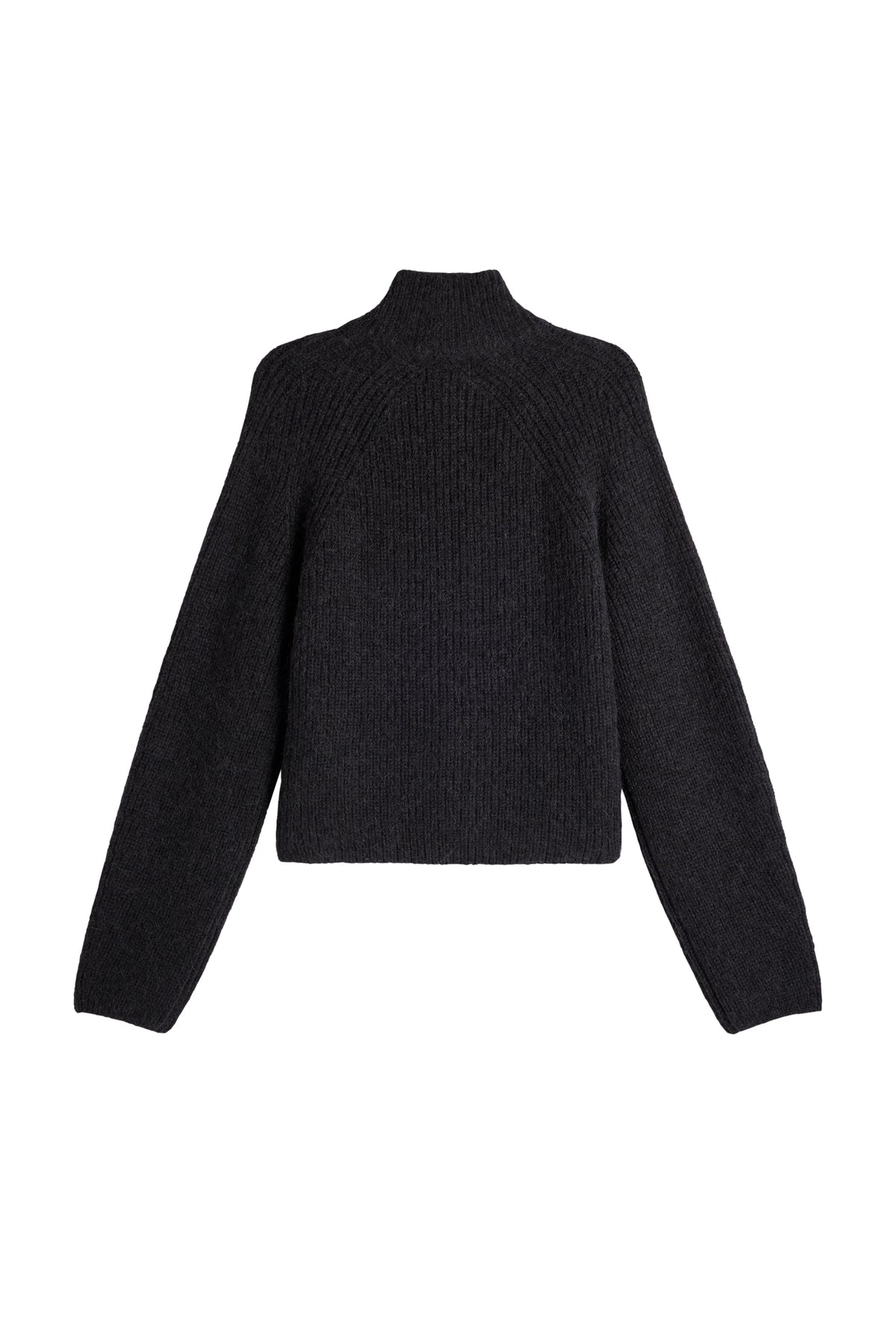 Whitney Rib Knit Full Zip in Black by J.Lindeberg
