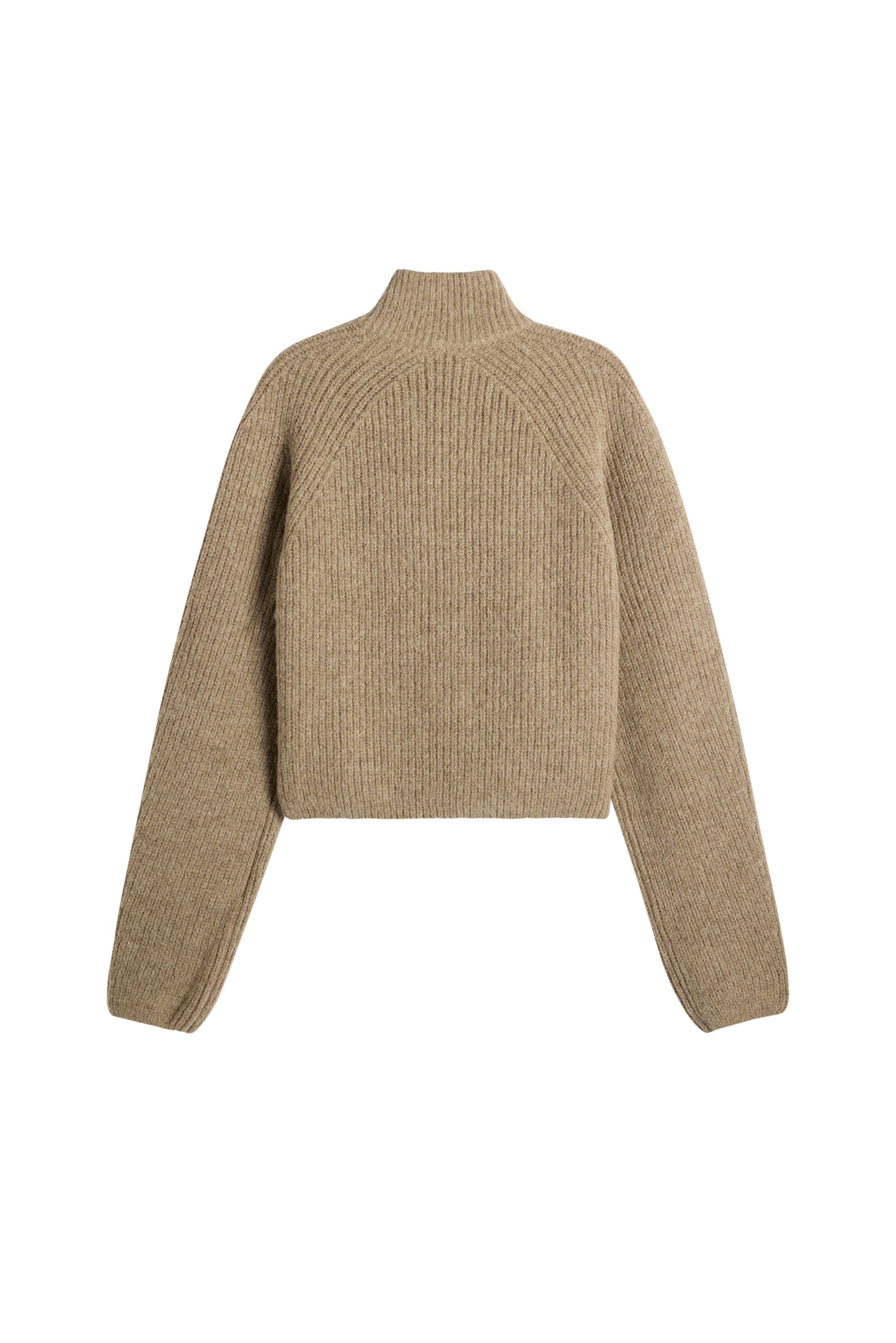 Whitney Rib Knit Full Zip in Brindle by J.Lindeberg