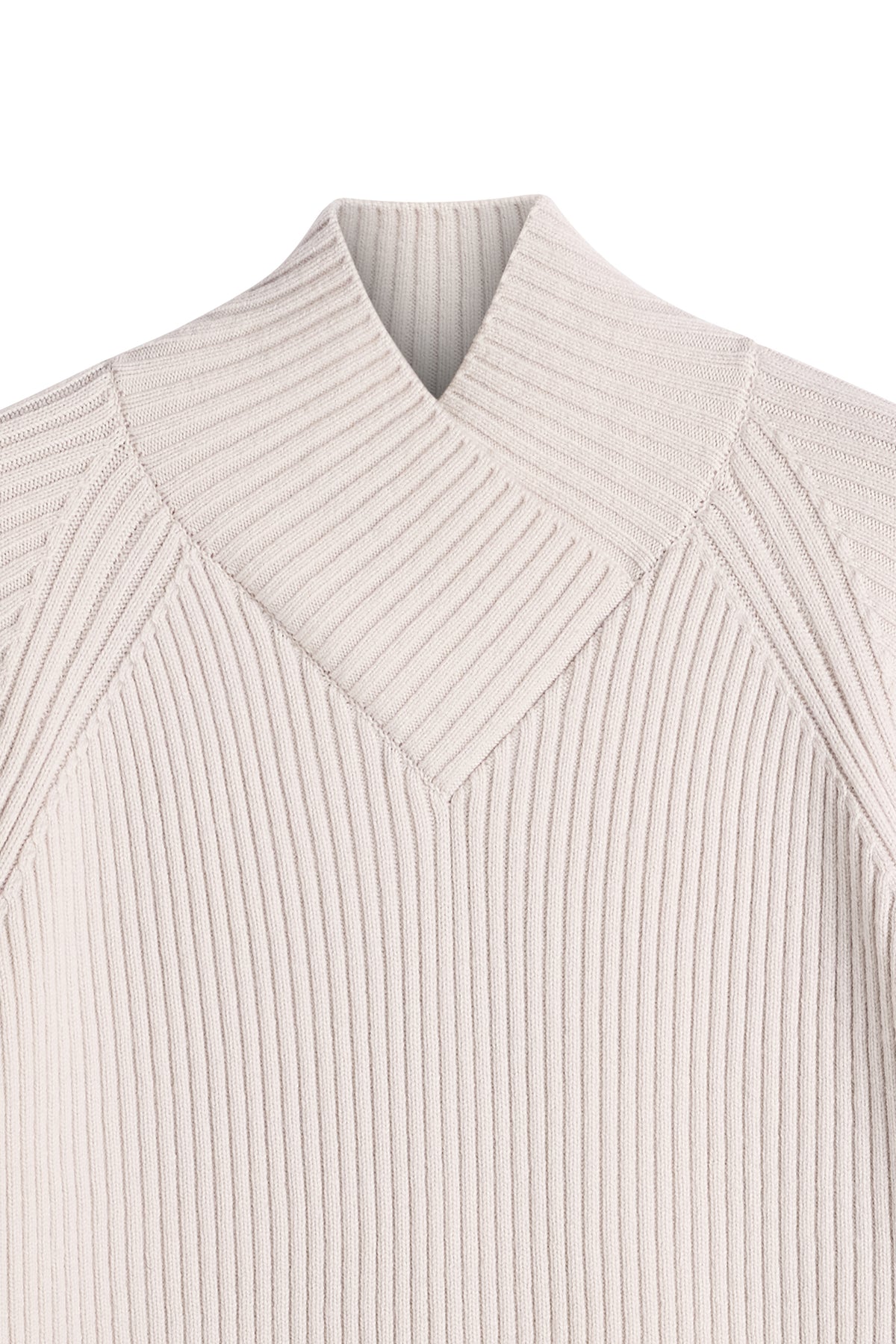 Belle Shawl Collar Knit Sweat in Moonbeam by J.Lindeberg