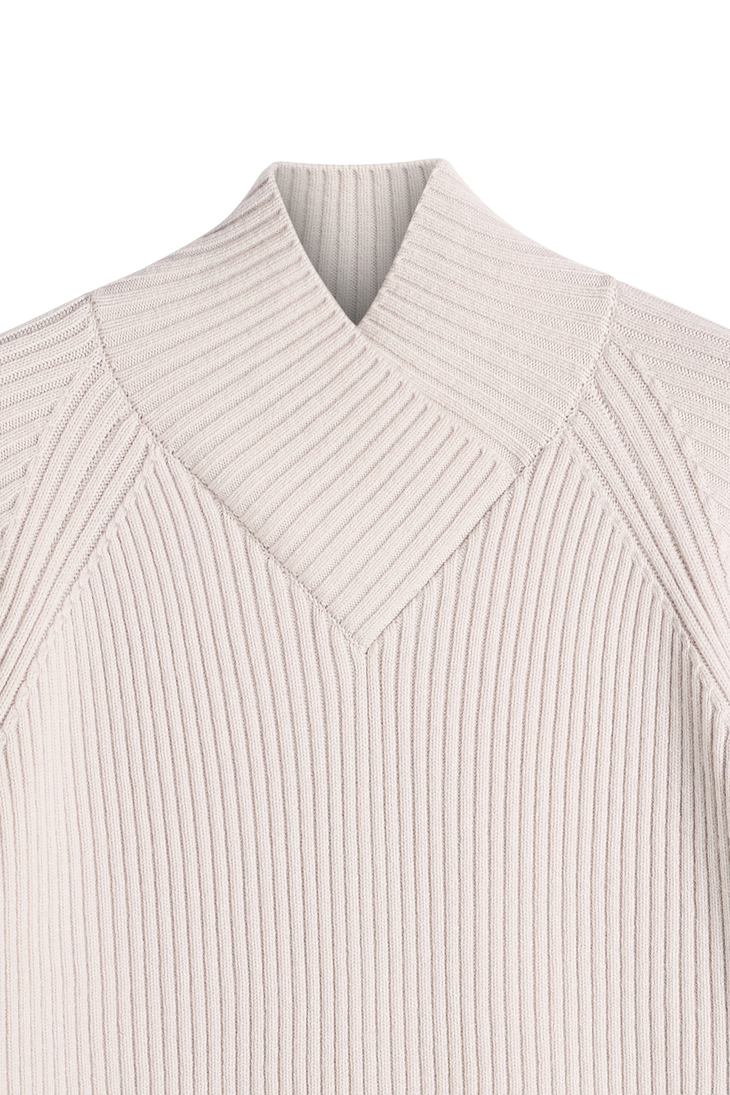 Belle Shawl Collar Knit Sweat in Moonbeam by J.Lindeberg