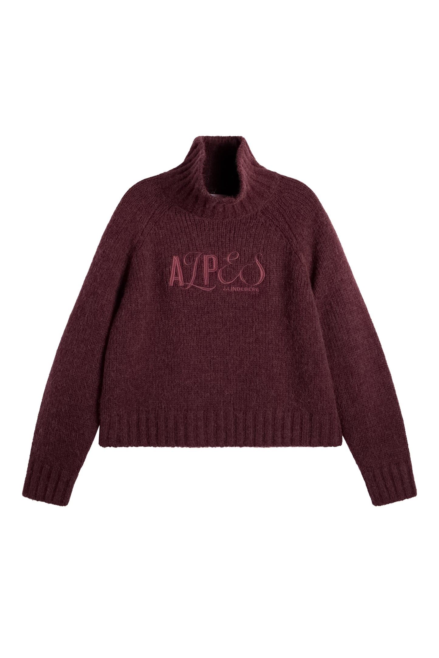 April Chunky Knit Turtleneck in Winetasting by J.Lindeberg